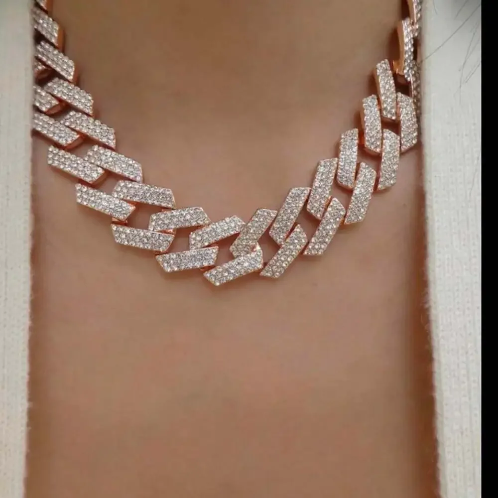 Rose Gold Diamond Cuban Link 3 Cca